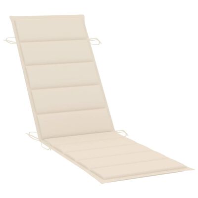 vidaXL Rocking Sun Lounger with Cushion Solid Teak Wood