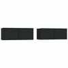 vidaXL 2 Piece TV Cabinet Set Black 80x30x30 cm Engineered Wood