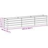 vidaXL Garden Raised Bed 240x40x45 cm Galvanized Steel Silver