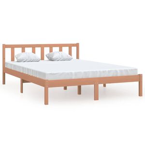 vidaXL Bed Frame without Mattress Honey Brown Solid Wood 120x200 cm