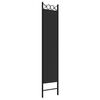 vidaXL 3-Panel Room Divider Black 120x200 cm Fabric