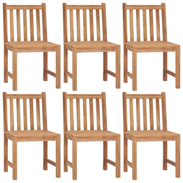 vidaXL Garden Chairs 6 pcs with Cushions Solid Teak Wood