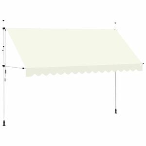 vidaXL Manual Retractable Awning 400 cm Cream