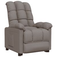vidaXL Recliner Chair Taupe Fabric