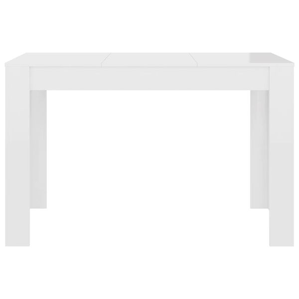 vidaXL Dining Table High Gloss White 120x60x76 cm Engineered Wood