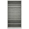 vidaXL Wardrobe Concrete Grey 100x50x200 cm Engineered Wood