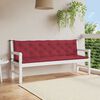 vidaXL Garden Bench Cushion Wine Red 200x(50+50)x7cm Oxford Fabric