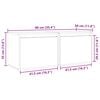 vidaXL Wall Cabinets 2 pcs 45x30x35 cm Solid Pinewood
