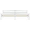 vidaXL Bed Frame without Mattress White Solid Pinewood 200x200 cm