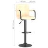 vidaXL Bar Stools 2 pcs Cream Velvet