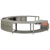vidaXL Hot Tub Surround Grey Poly Rattan