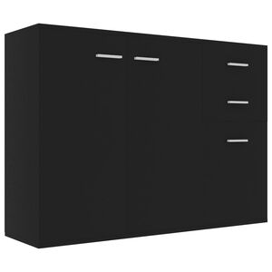 vidaXL Sideboard | Black | Engineered wood | Medium | Sideboard | Rectangular
