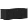vidaXL TV Cabinet 2 pcs Black Oak Engineered Wood