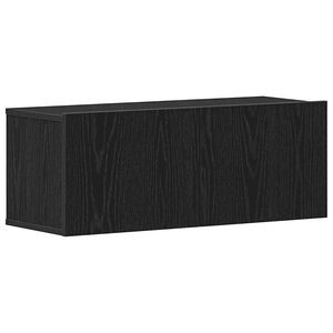 vidaXL TV Cabinet 2 pcs Black Oak Engineered Wood