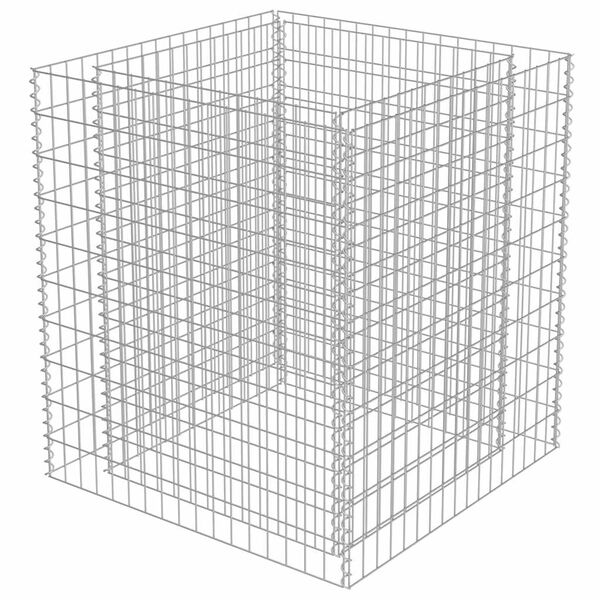 vidaXL Gabion Raised Bed Galvanised Steel 90x90x100 cm