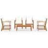 vidaXL 5 Piece Garden Lounge Set with Cushion Solid Acacia Wood