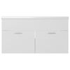 vidaXL Sink Cabinet with Built-in Basin White Engineered Wood