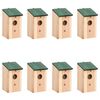 vidaXL Bird House | Green and Wood | Solid pine wood | Small | Durable