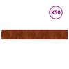 vidaXL Lawn Edging 10 pcs 15 x 103 cm Weathering Steel Rusty