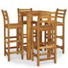 vidaXL 5 Piece Garden Bar Set Solid Wood Acacia