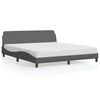 vidaXL Bed Frame "Dover" Dark Grey 180x200 cm Fabric