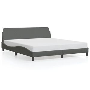 vidaXL Bed Frame "Dover" Dark Grey 180x200 cm Fabric