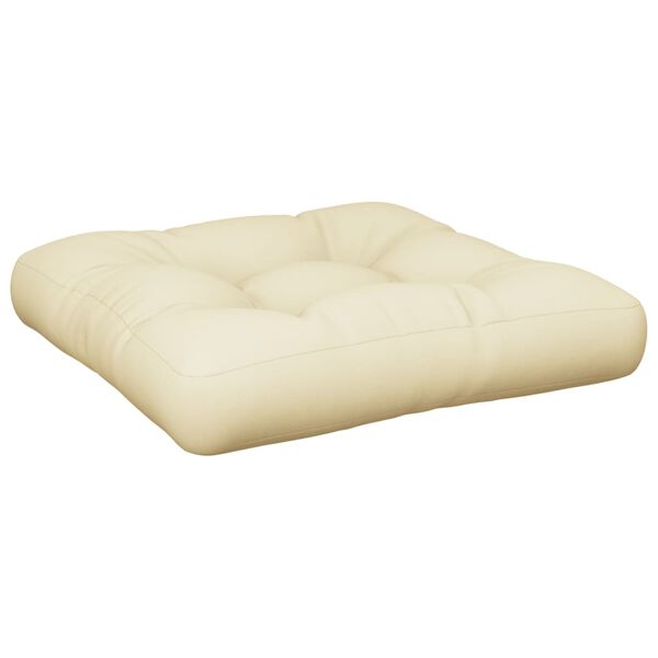 vidaXL Pallet Cushion Cream 60x60x12 cm Fabric