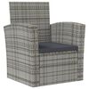 vidaXL 8 Piece Garden Lounge Set with Cushions Poly Rattan Grey