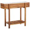 vidaXL Raised Garden Raised Bed Solid Acacia Wood and Zinc