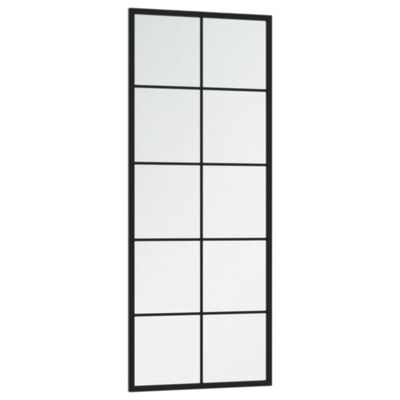 vidaXL Wall Mirrors 2 pcs Black 100x40 cm Metal