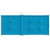 vidaXL Garden Highback Chair Cushions 6 pcs Blue 120x50x3 cm Fabric