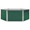 vidaXL Raised Garden Bed 129x129x45 cm Galvanised Steel Green