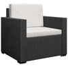 vidaXL 13 Piece Garden Lounge Set with Cushions Poly Rattan Black