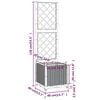 vidaXL Garden Planter with Trellis Blue Grey 40x40x136 cm PP