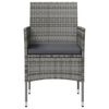 vidaXL 8 Piece Garden Lounge Set with Cushions Poly Rattan Grey