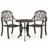 vidaXL 3 Piece Bistro Set Cast Aluminium Bronze
