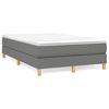 vidaXL Box Spring Bed Frame Dark Grey 120x200 cm Fabric
