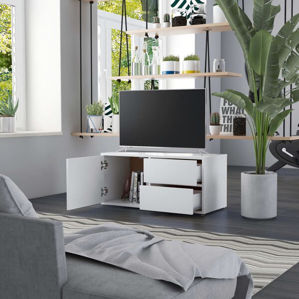 vidaXL TV Cabinet White 80x34x36 cm Engineered Wood