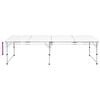 Foldable Camping Table Height Adjustable Aluminium 240 x 60 cm