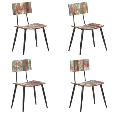 vidaXL Dining Chairs 4 pcs Solid Reclaimed Wood