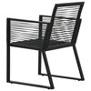 vidaXL 7 Piece Outdoor Dining Set PVC Rattan Black