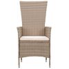 vidaXL 5 Piece Garden Dining Set with Cushions Beige