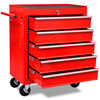 vidaXL Workshop Tool Trolley 5 Drawers Red