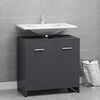 vidaXL Bathroom Cabinet High Gloss Grey 60x33x61 cm Engineered Wood