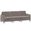 vidaXL 4 Piece Sofa Set with Throw Pillows&Cushions Light Grey Velvet