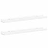 vidaXL Picture Frame Ledge Shelves 2 pcs White 60x9x3 cm MDF