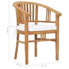vidaXL 3 Piece Garden Dining Set with Cushions Solid Teak Wood