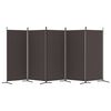 vidaXL 5-Panel Room Divider Brown 433x180 cm Fabric