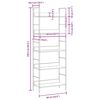 vidaXL 5-Layer Book Shelf Oak 60x27.6x158.5 cm Engineered Wood