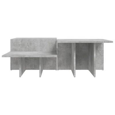 vidaXL Coffee Tables 2 pcs Concrete Grey Engineered Wood